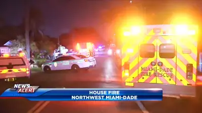 Crews respond to house fire in NW Miami-Dade; 3 transported