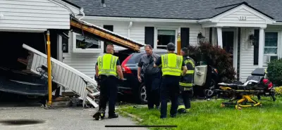 Car crashes into Westboro home after driver suffers medical emergency