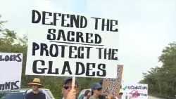 ‘Alligator Alcatraz’ protesters speak out against the construction of the immigration detention center