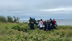 Falmouth firefighters rescue person who fell down embankment on steep trail